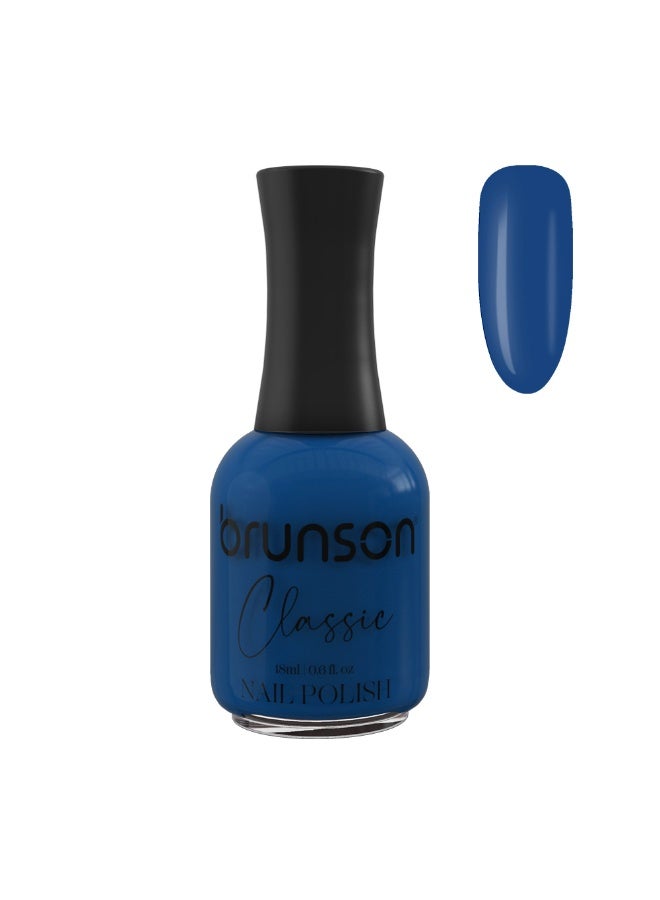 Brunson Classic Nail Polish 18ml Fast Dry Nail Lacquer Nail Harderner Normal Polish Glossy Gel Effect Quick Air Dry Long-Lasting Natural Nail Enamel Salon Quality Manicure Pedicure Regular Polish - Image 1